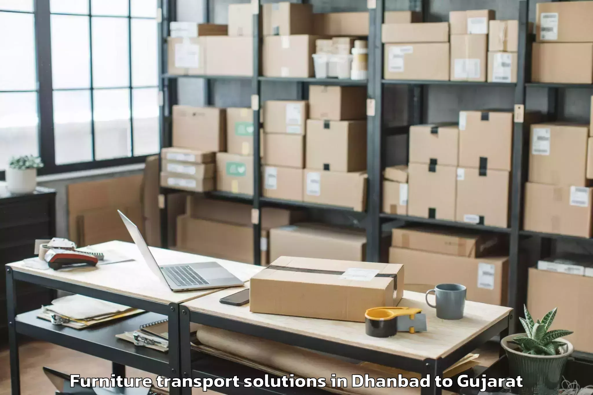 Book Dhanbad to Uchchhal Furniture Transport Solutions Online